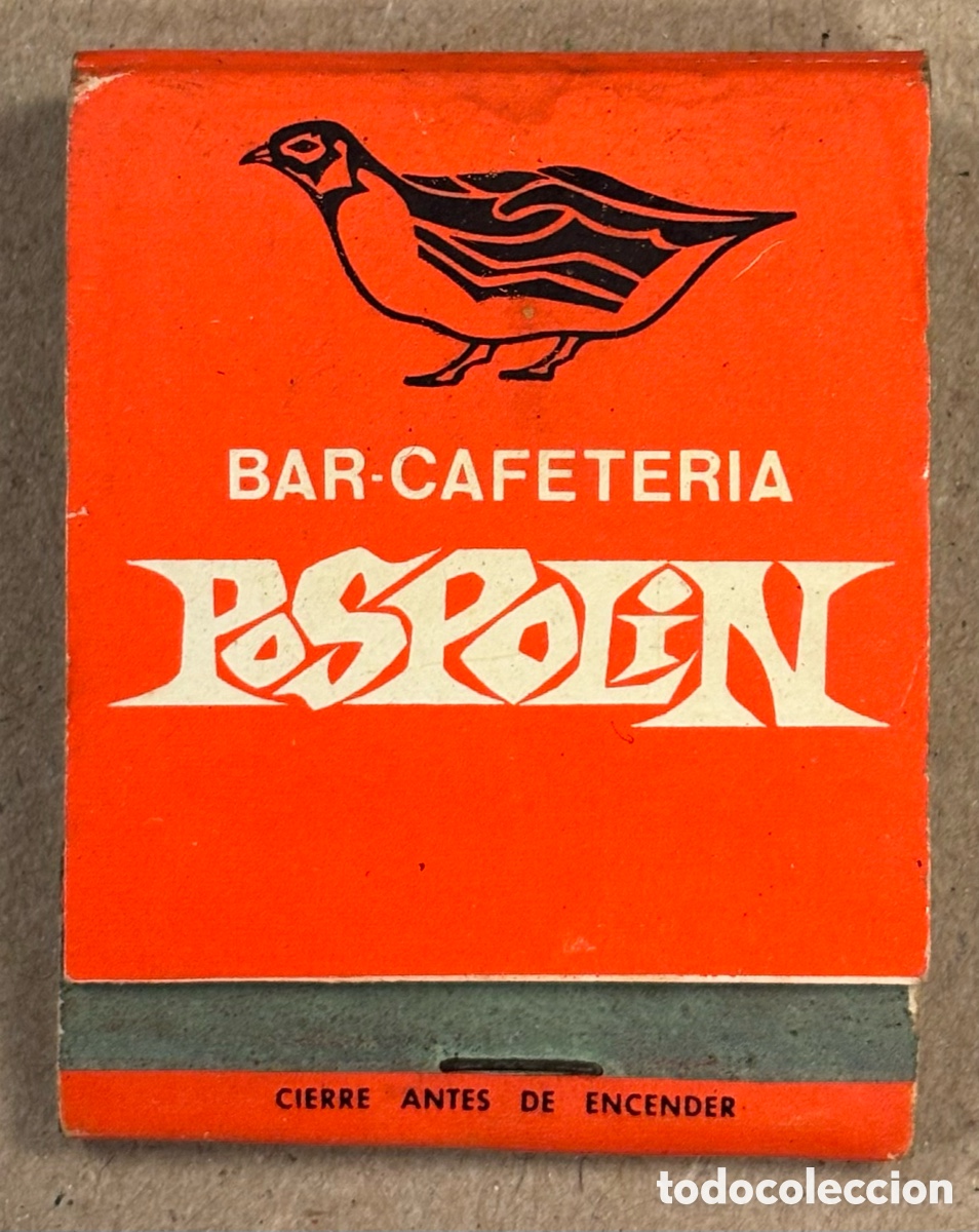 Coleccionismo: BAR CAFETER&Iacute;A POSPOLIN (GUERNICA Y LUMO). ANTIGUA CAJETILLA DE CERILLAS PUBLICITARIA.