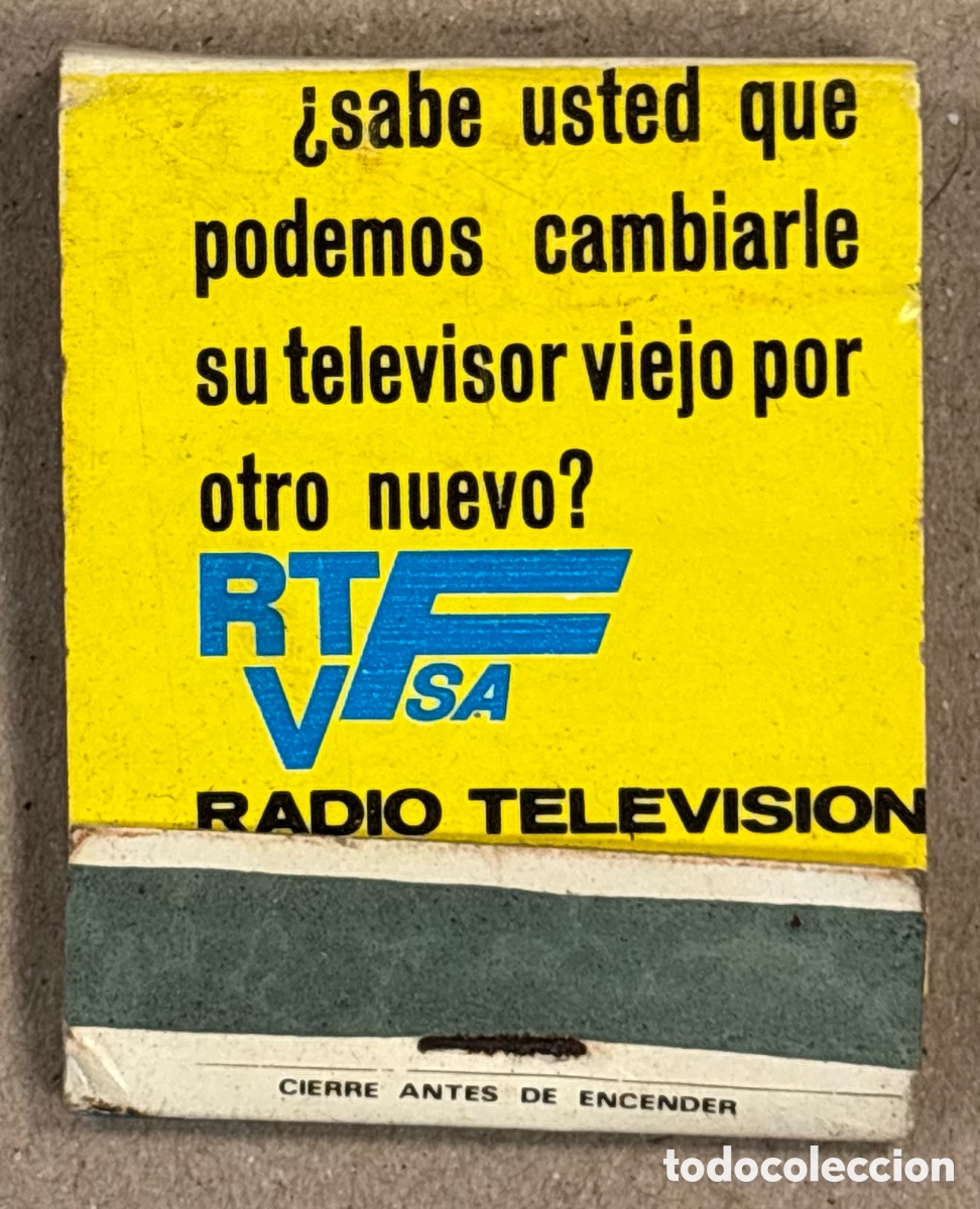 Coleccionismo: RADIO TELEVISI&Oacute;N FUENTES (BILBAO). ANTIGUA CAJETILLA DE CERILLAS PUBLICITARIA.