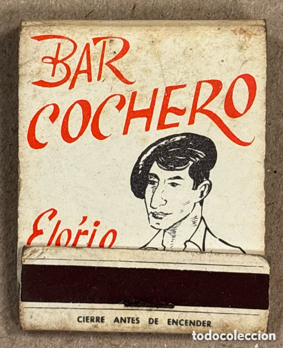 Coleccionismo: BAR COCHERO (BILBAO). ANTIGUA CAJETILLA DE CERILLAS PUBLICITARIA.