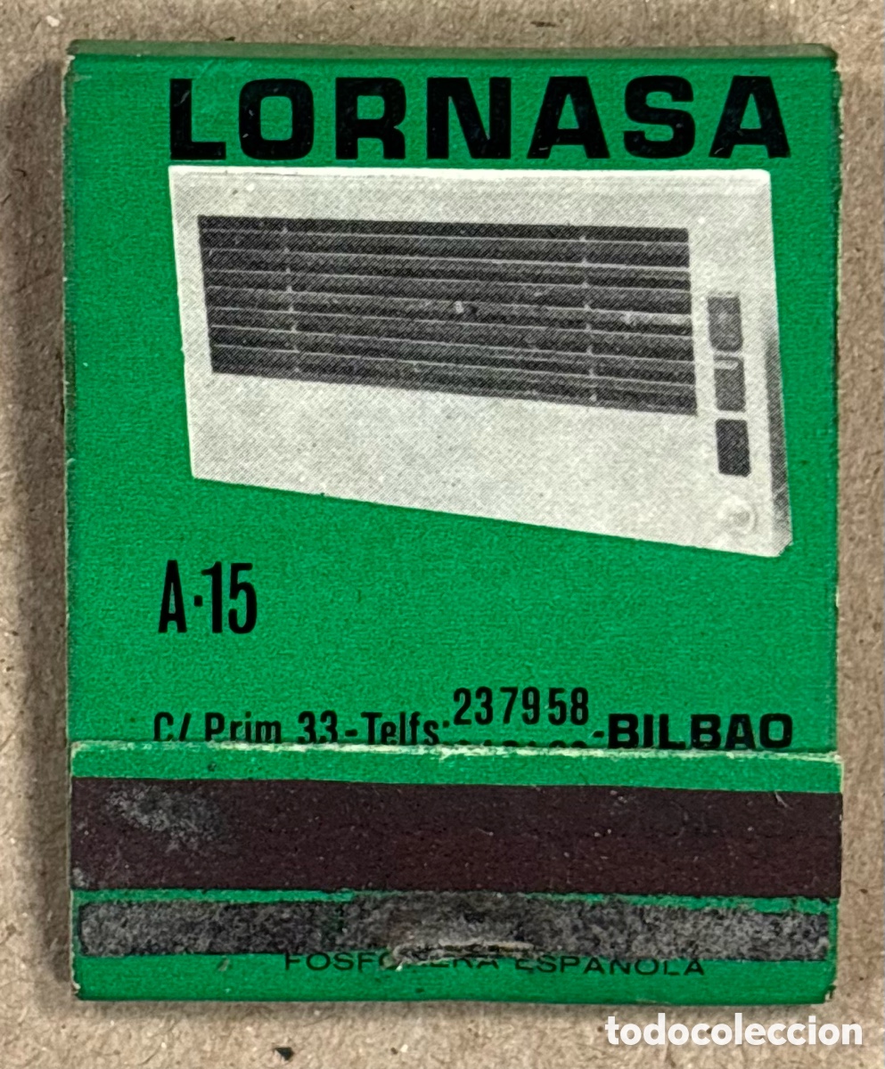 Coleccionismo: LORNASA (BILBAO). ANTIGUA CAJETILLA DE CERILLAS PUBLICITARIA.