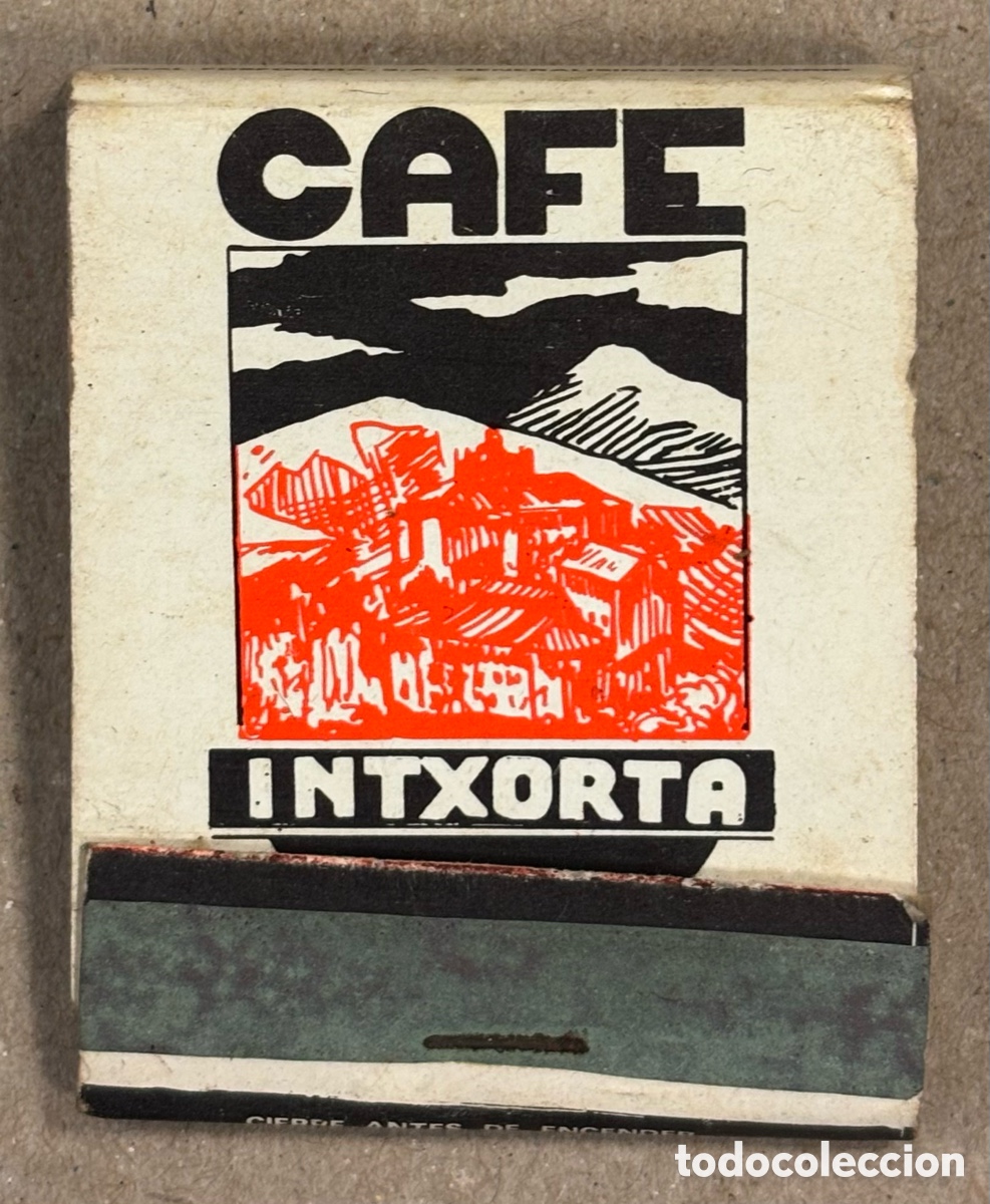 Coleccionismo: CAF&Eacute; INTXORTA (VERGARA). ANTIGUA CAJETILLA DE CERILLAS PUBLICITARIA.