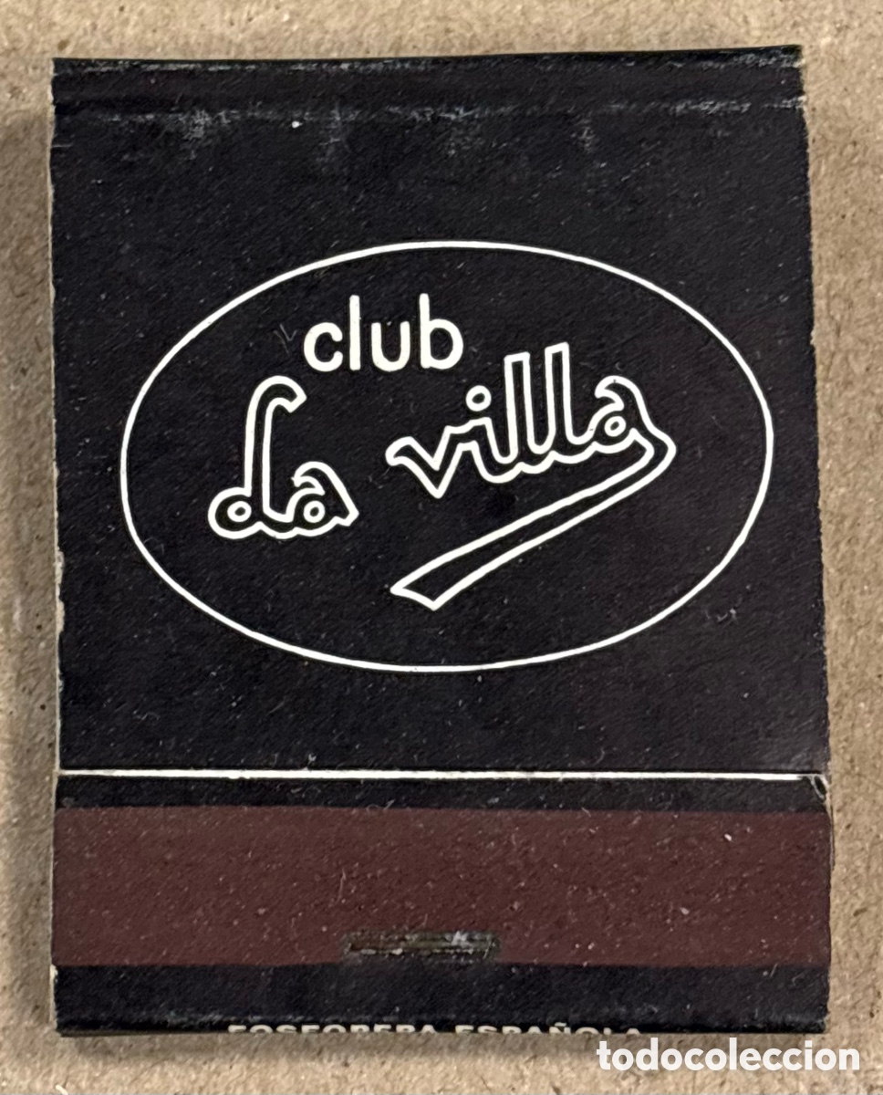 Coleccionismo: CLUB LA VILLA (VALMASEDA). ANTIGUA CAJETILLA DE CERILLAS PUBLICITARIA.