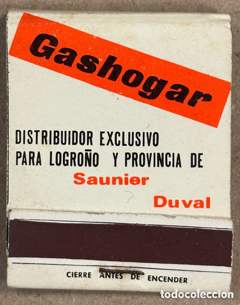 Coleccionismo: GASHOHAR (LOGRO&Ntilde;O). ANTIGUA CAJETILLA DE CERILLAS PUBLICITARIA. DICOSA.