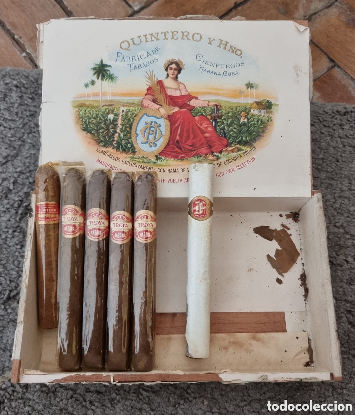 Coleccionismo: Lote de seis puros Habana Troya Quintero Fonseca