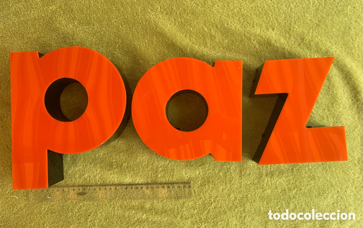 Coleccionismo: Letras corp&oacute;reas con la palabra &rdquo;paz&rdquo;