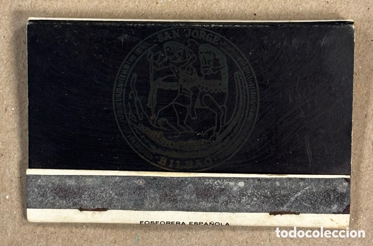 Coleccionismo: RESTAURANTE BAR SAN JORGE (BILBAO). ANTIGUA CAJETILLA DE CERILLAS PUBLICITARIA.