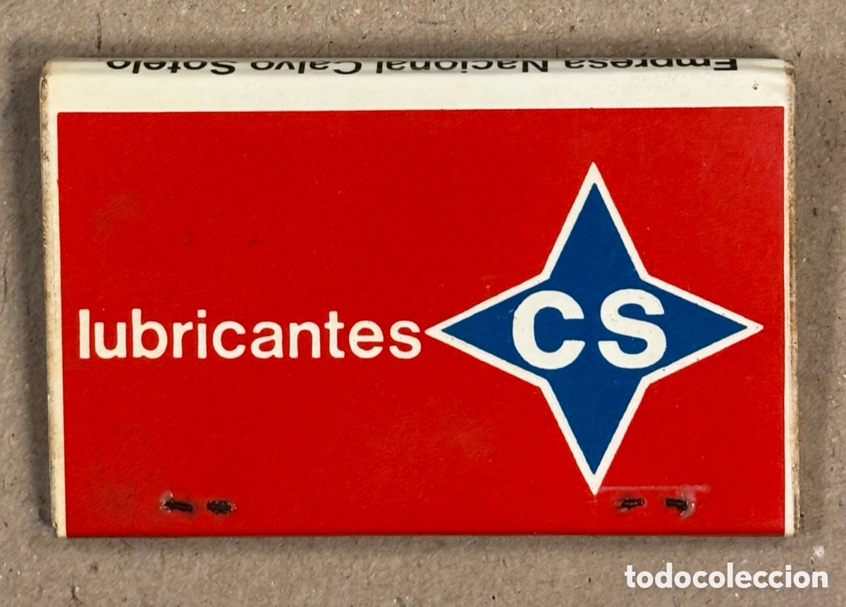 Coleccionismo: LUBRICANTES CS - EMPRESA NACIONAL CALVO SOTELO. ANTIGUA CAJETILLA DE CERILLAS PUBLICITARIA.