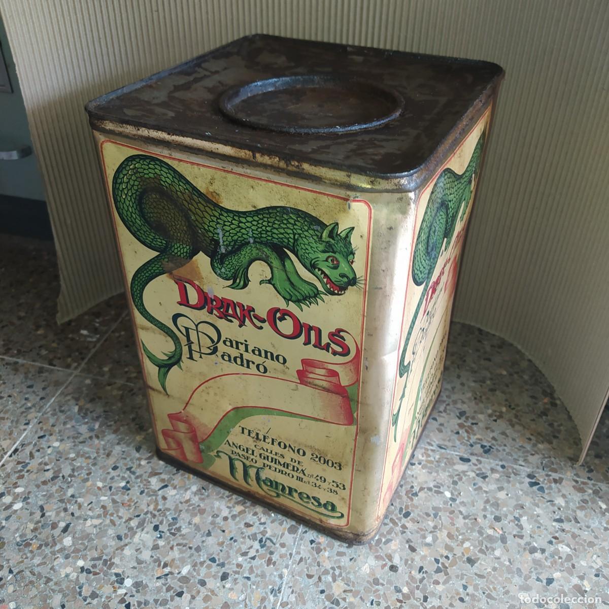 Coleccionismo: Lata aceite o lubricante industrial Drak oils Mario Prado Manresa