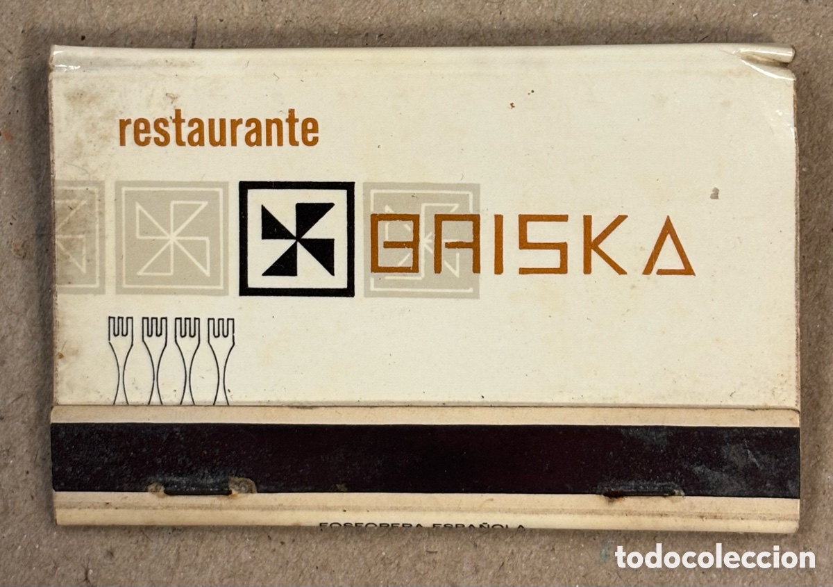 Coleccionismo: RESTAURANTE BRISKA (SAN SEBASTI&Aacute;N). ANTIGUA CAJETILLA DE CERILLAS PUBLICITARIA.