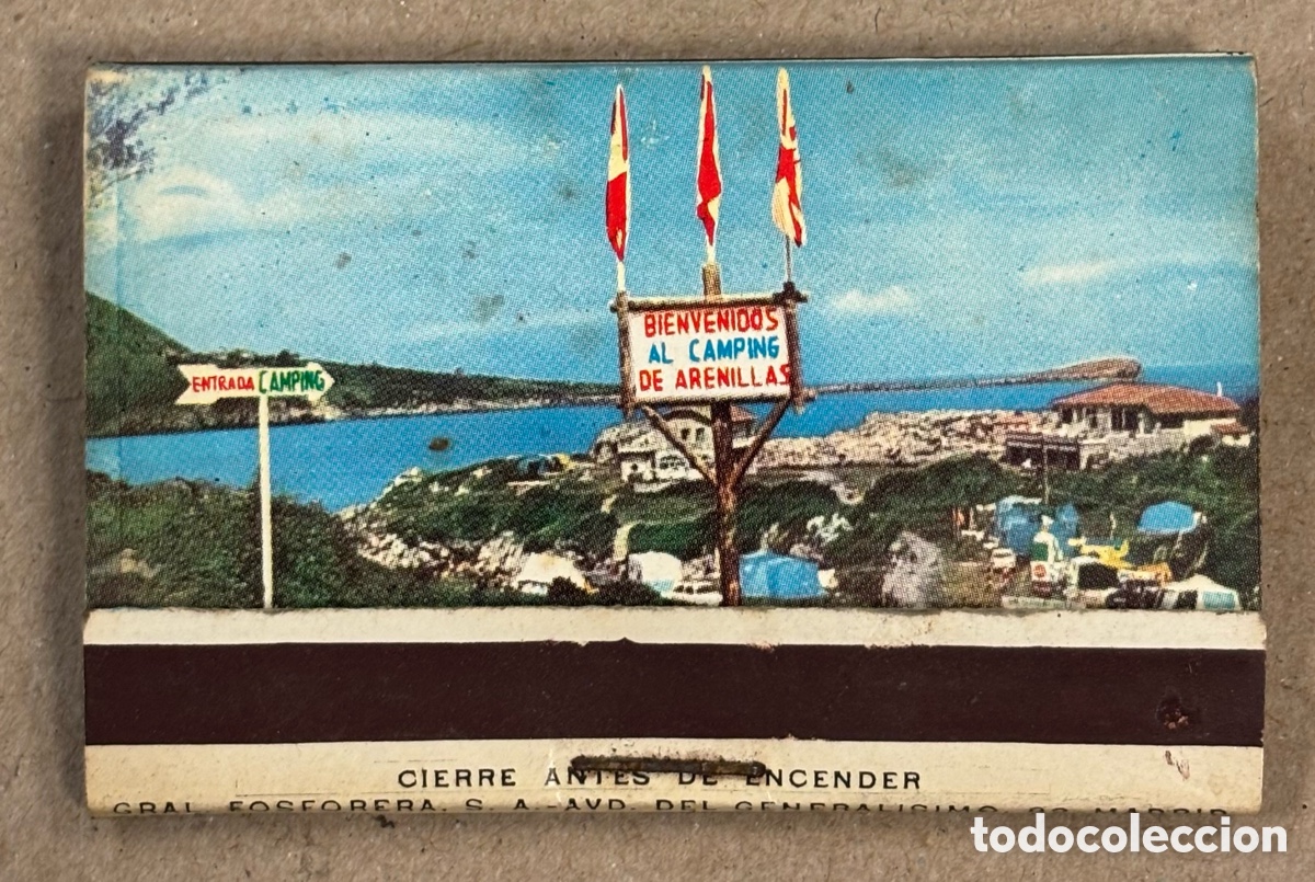 Coleccionismo: CAMPING PLAYA ARENILLAS (ISLARES) y RESTAURANTE BODEG&Oacute;N (BILBAO). ANTIGUA CAJETILLA DE CERILLAS
