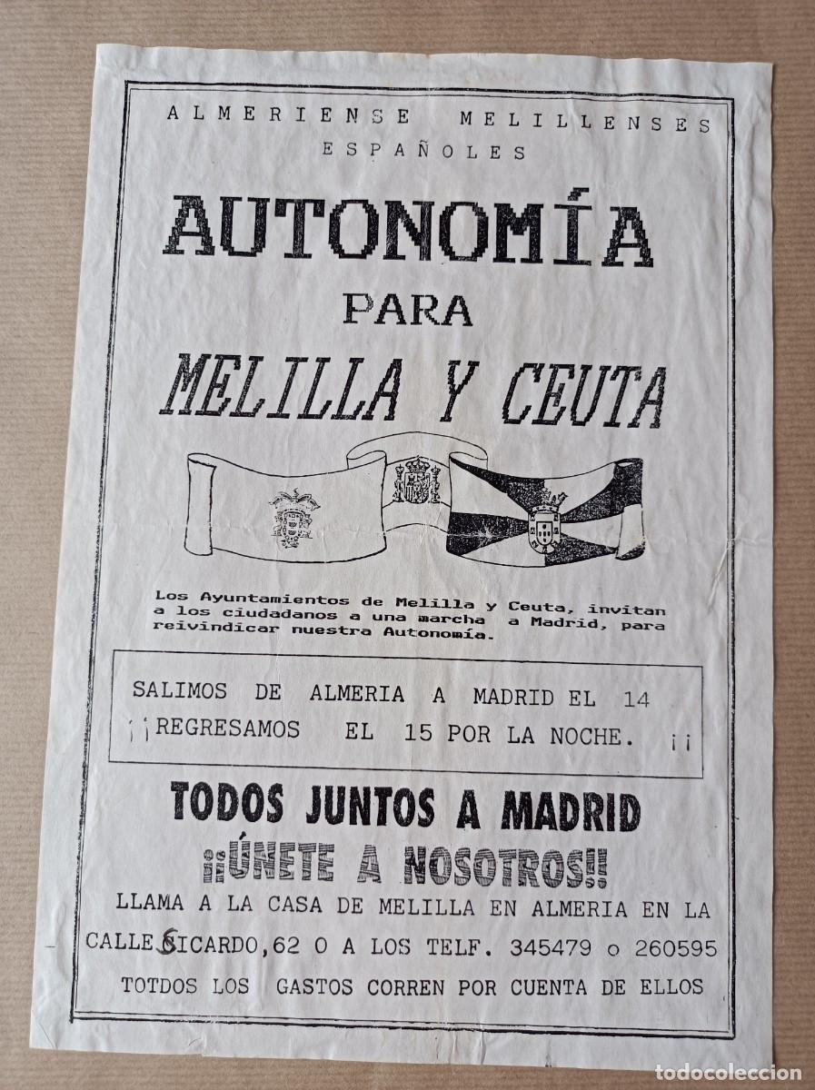 Coleccionismo: DOCUMENTO AUTONOM&Iacute;A PARA MELILLA Y CEUTA