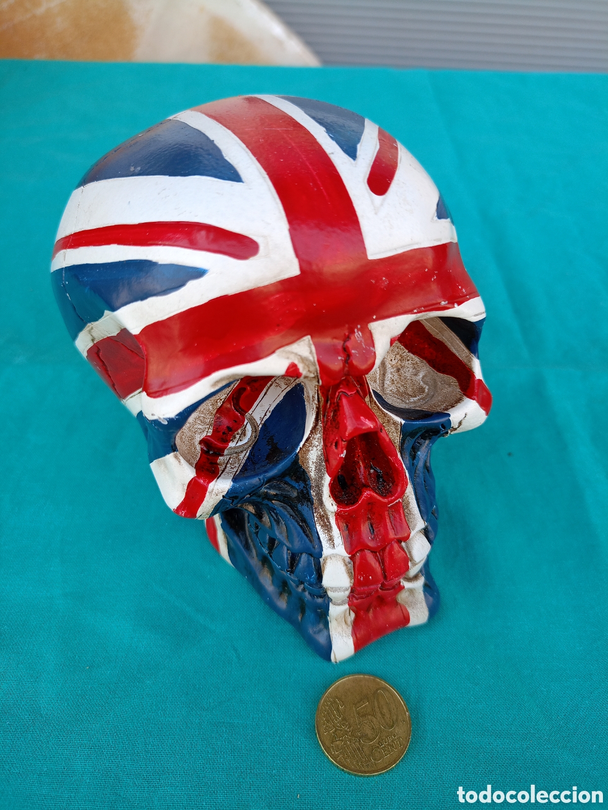 Coleccionismo: CR&Aacute;NEO CALAVERA PINTADA BANDERA REINO UNIDO