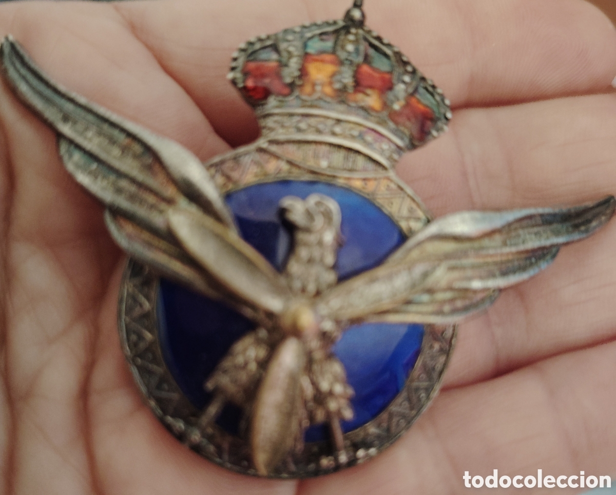 Coleccionismo: Antigua insignia de piloto de aviaci&oacute;n Civil Espa&ntilde;ol original