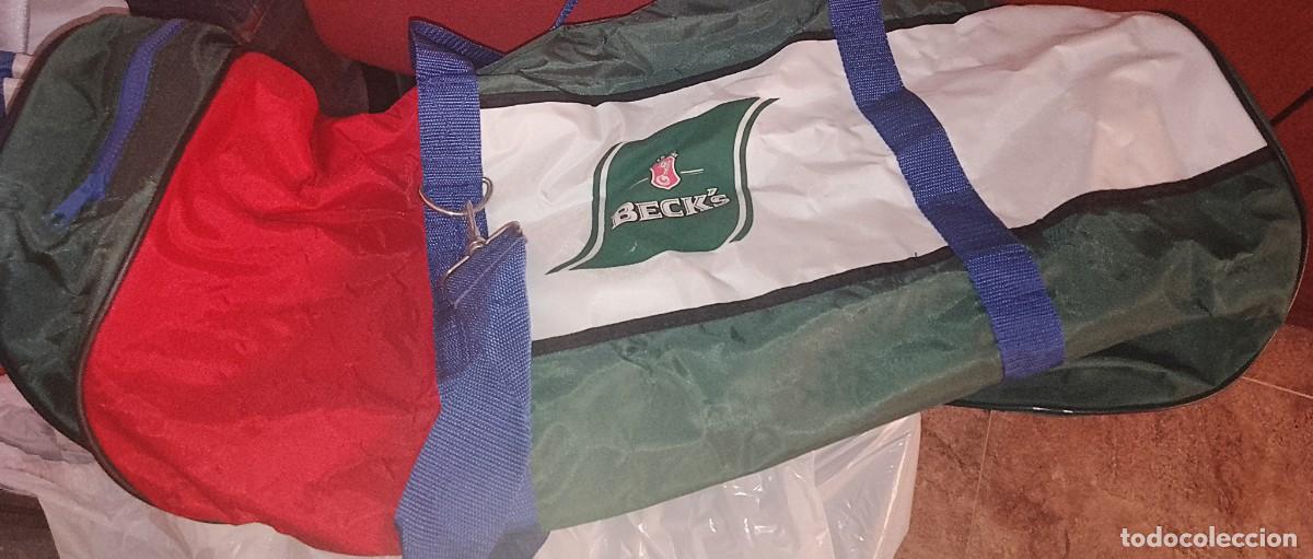 Coleccionismo: CERVEZA BEKS-BOLSA DE VIAJE LONA HORIZONTAL GRANDE -ORIGINAL 1983-SIN USO-LEER TODO-FOTOS