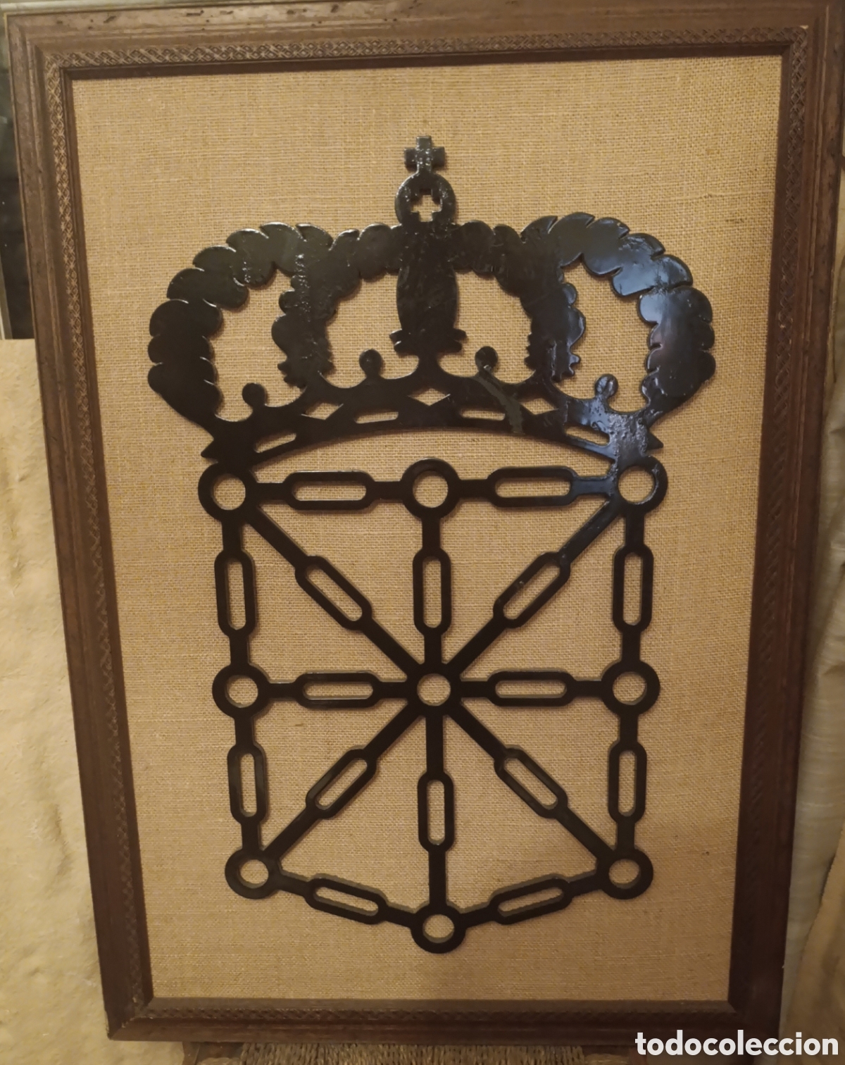 Coleccionismo: Escudo de Navarra en Hierro Cortado por L&aacute;ser - Cuadro Decorativo