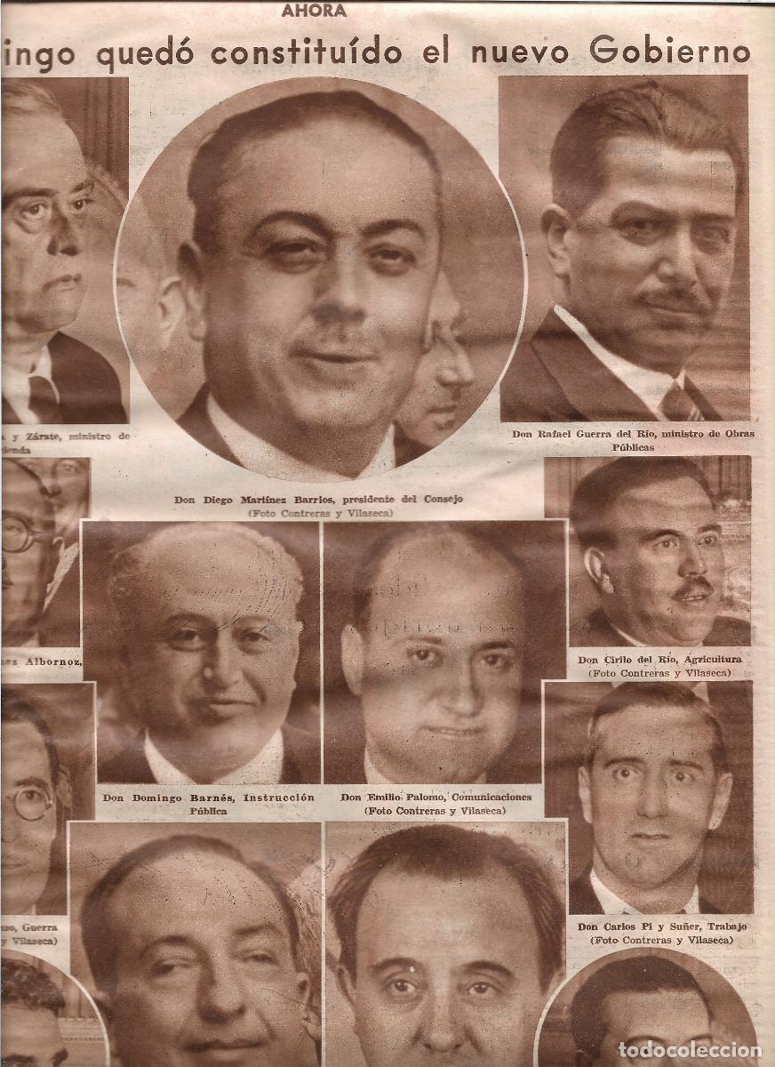 Coleccionismo: A&Ntilde;O 1933 RECORTE PRENSA ELECCIONES MIEMBROS NUEVO GOBIERNO DOCTOR GREGORIO MARA&Ntilde;ON DECLINA PODERES