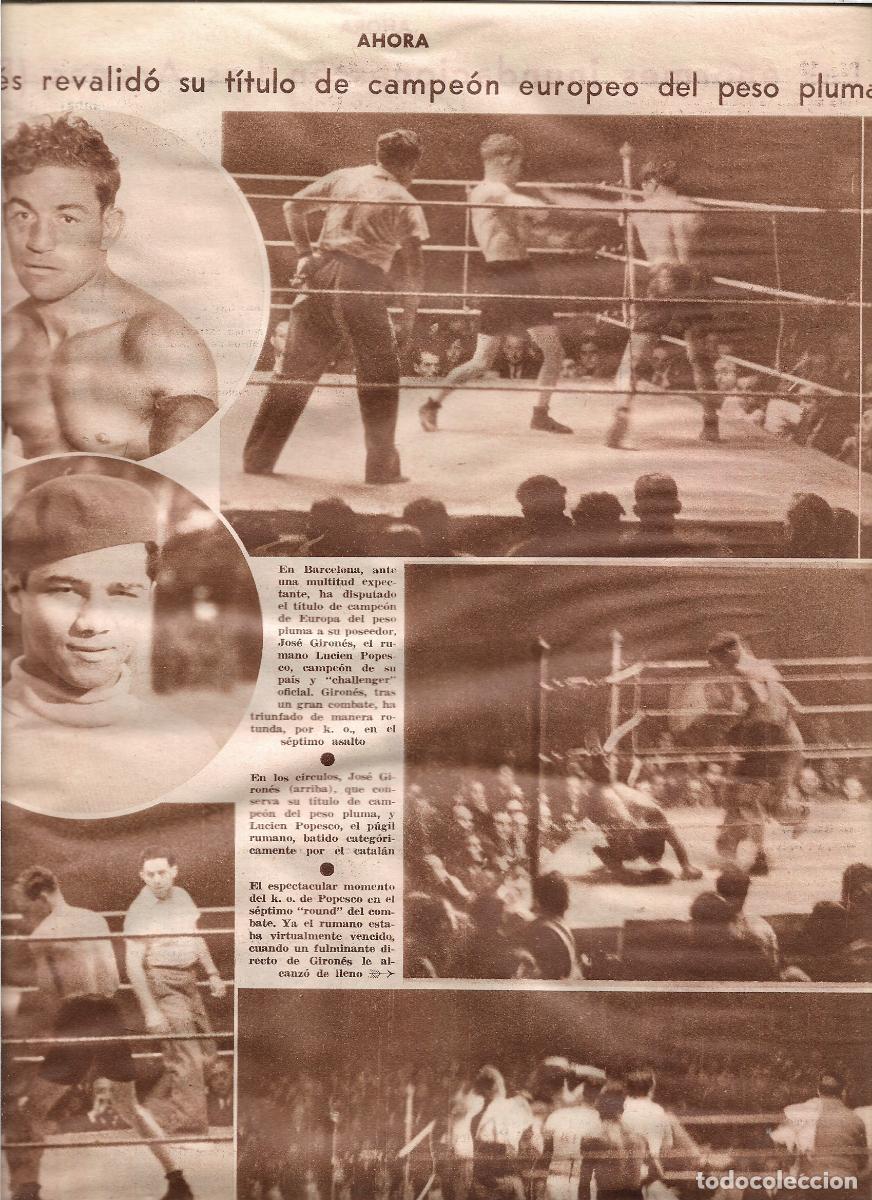 Coleccionismo: A&Ntilde;O 1933 RECORTE PRENSA BOXEO BOXEADOR JOSE GIRONES REVALIDA TITULO CAMPEON DE EUROPA PESO PLUMA