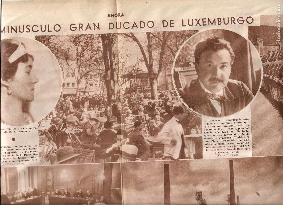 Coleccionismo: A&Ntilde;O 1933 RECORTE PRENSA DUCADO DE LUXEMBURGO EJERCITO VOLUNTARIOS DUQUESA CARLOTA ALTOS HORNOS ESCH