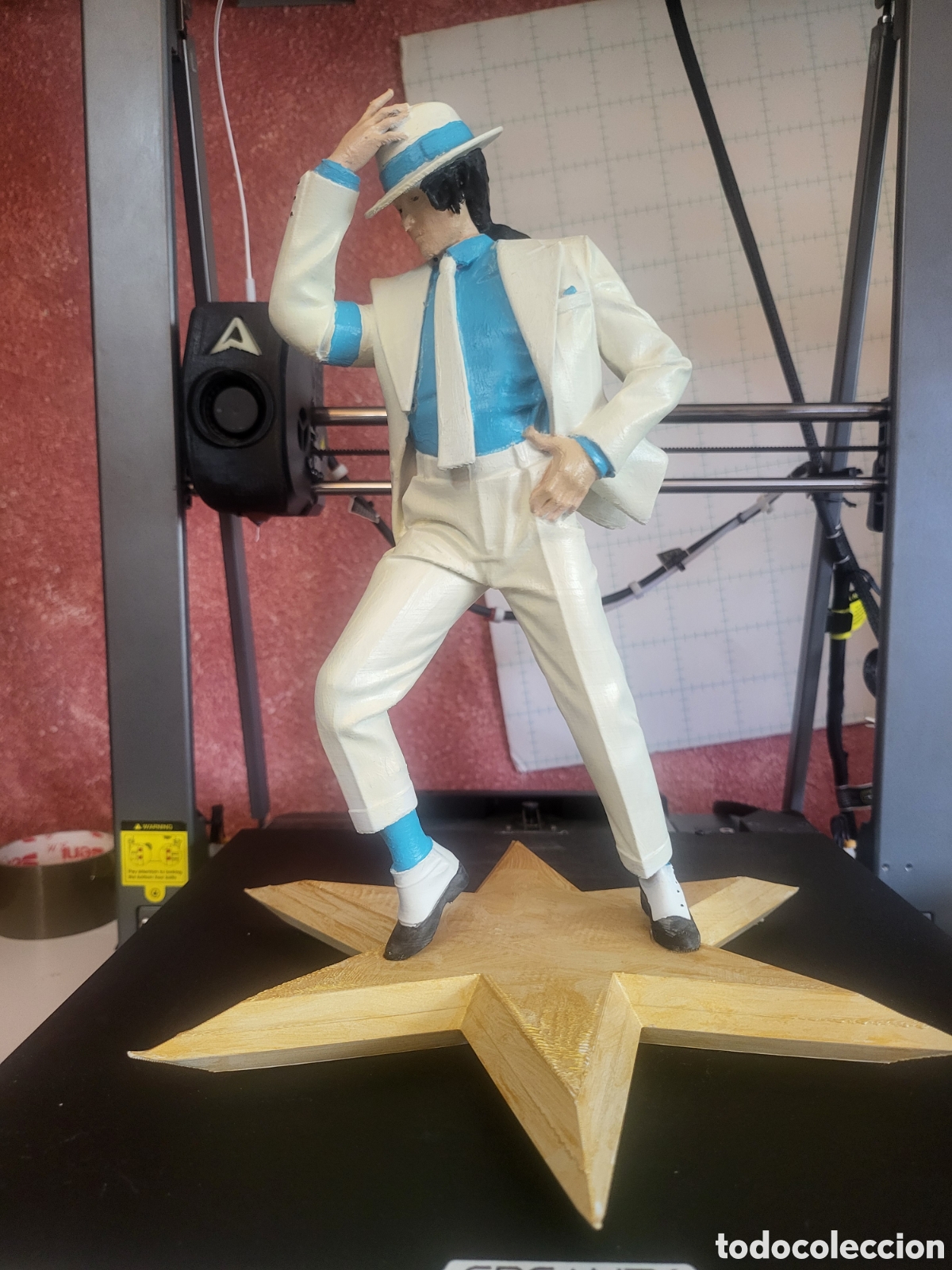 Coleccionismo: Michael Jackson figura 3d pintado a mano
