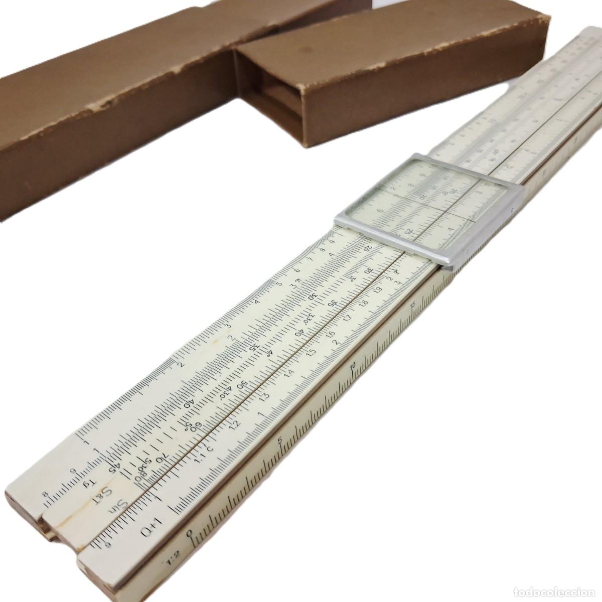 Coleccionismo: Regla de c&aacute;lculo vintage con cursor &ndash; a&ntilde;os 60/70 &ndash; con funda original(9.1)