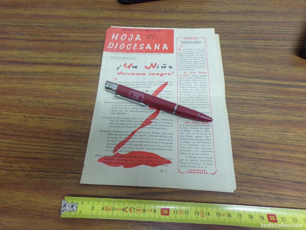 Coleccionismo: hoja diocesana vich a&ntilde;o 1 numero 1 1961