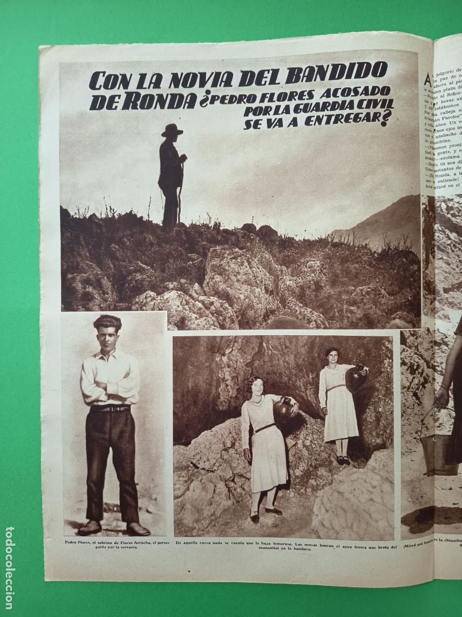 Coleccionismo: CON LA NOVIA DEL BANDIDO DE RONDA PEDRO FLORES - 27/07/1935