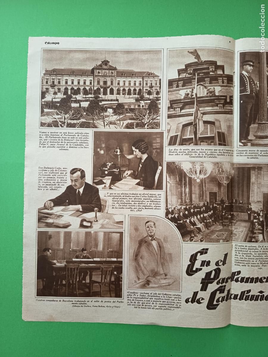 Coleccionismo: EN EL PARLAMENT DE CATALUNTA - COMPANYS - 22/04/1933
