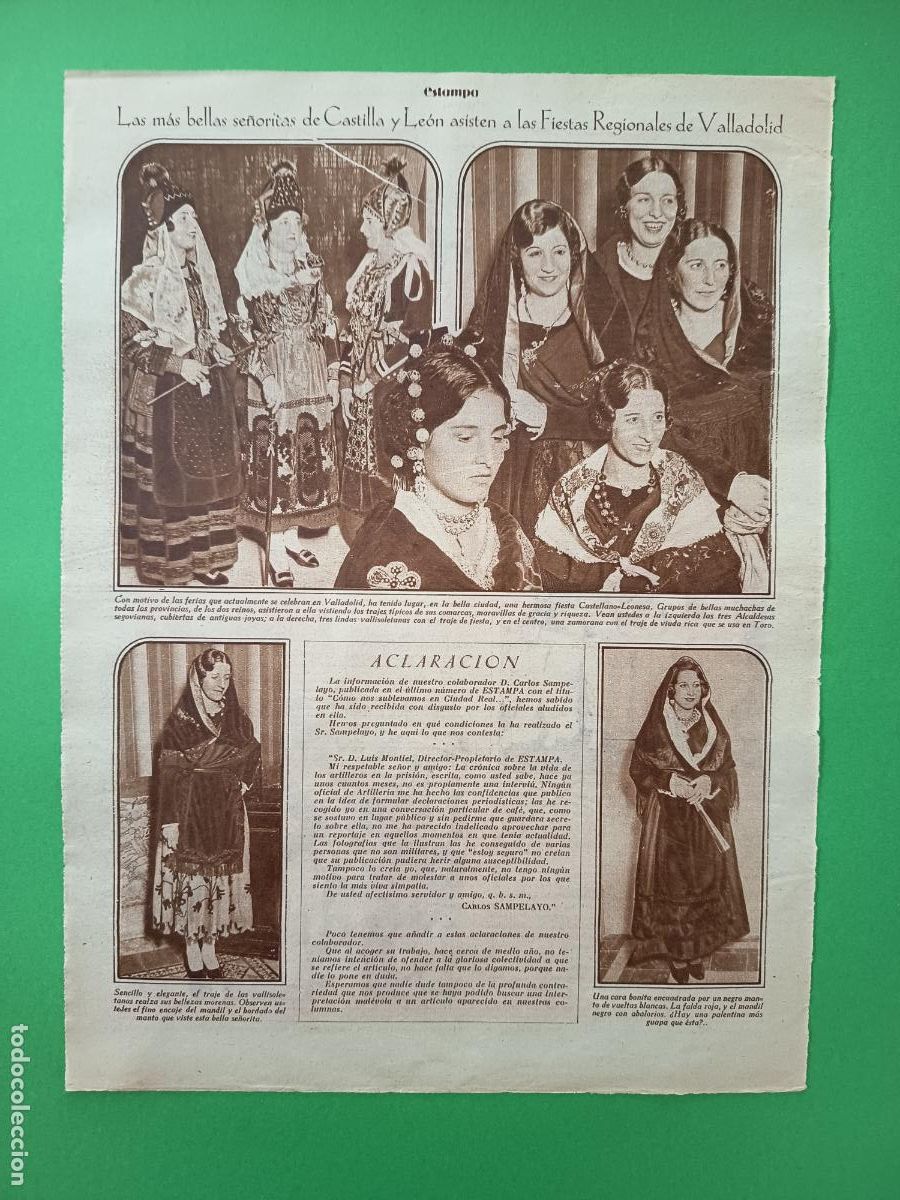 Coleccionismo: FIESTAS REGIONALES DE VALLADOLID SERRANAS DE BURGOS CHARRAS SALMANTINAS CARVAJALINES -- 30/09/1930
