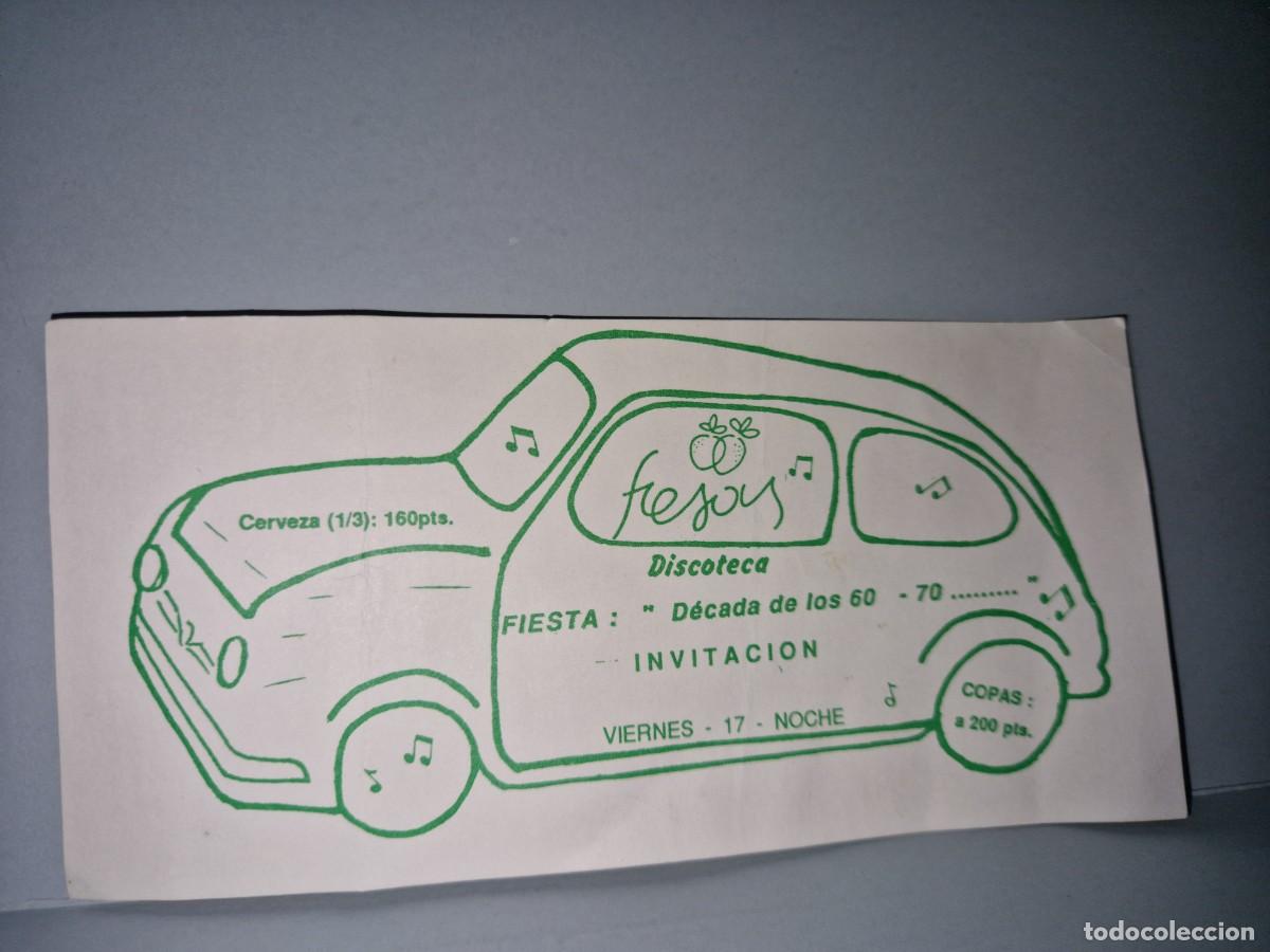 Coleccionismo: ENTRADA INVITACION DISCOTECA FRESAS , SALAMANCA