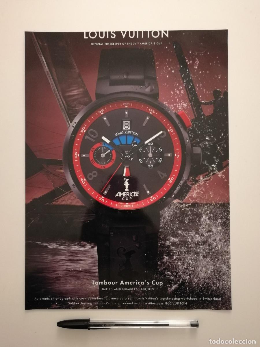 Coleccionismo: ANUNCIO ACARTONADO -A4- Louis Vuitton America's Cup - RELOJ - PUBLICIDAD LAMINA