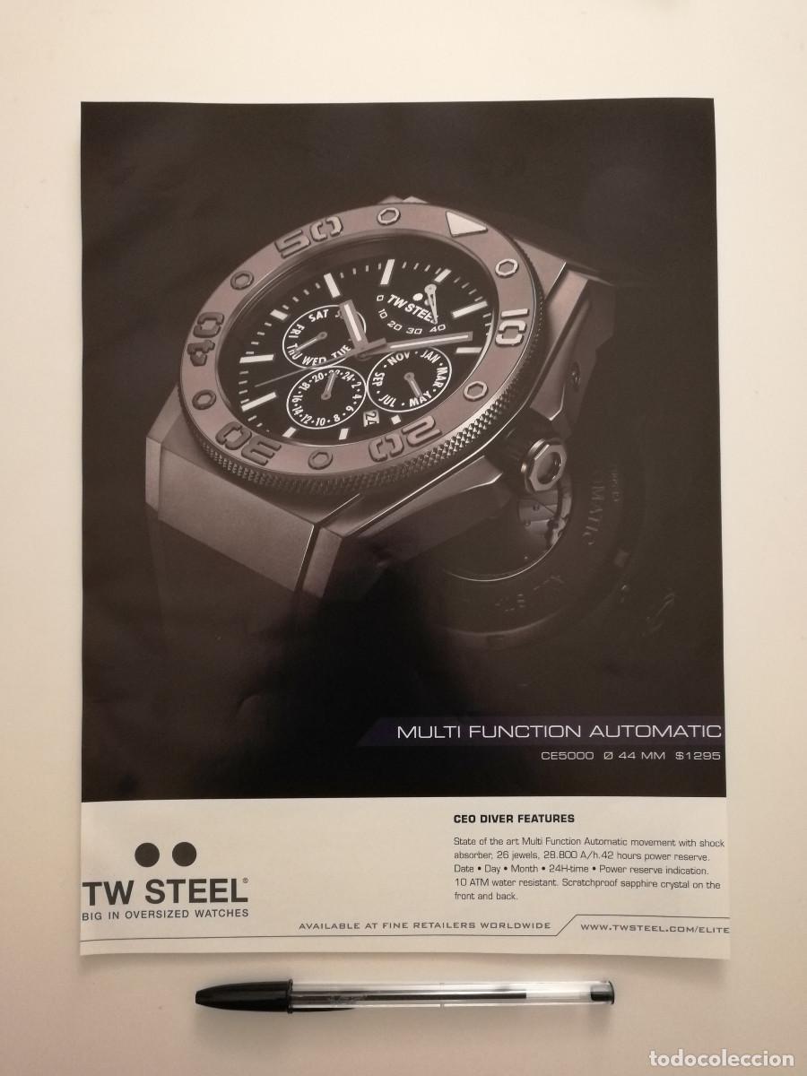Coleccionismo: ANUNCIO ACARTONADO -A4- TW Steel - RELOJ - PUBLICIDAD LAMINA