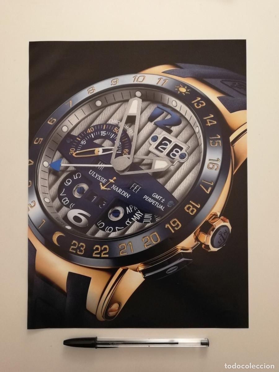 Coleccionismo: ANUNCIO ACARTONADO -A4- Ulysse Nardin gmt perpetual - RELOJ - PUBLICIDAD LAMINA