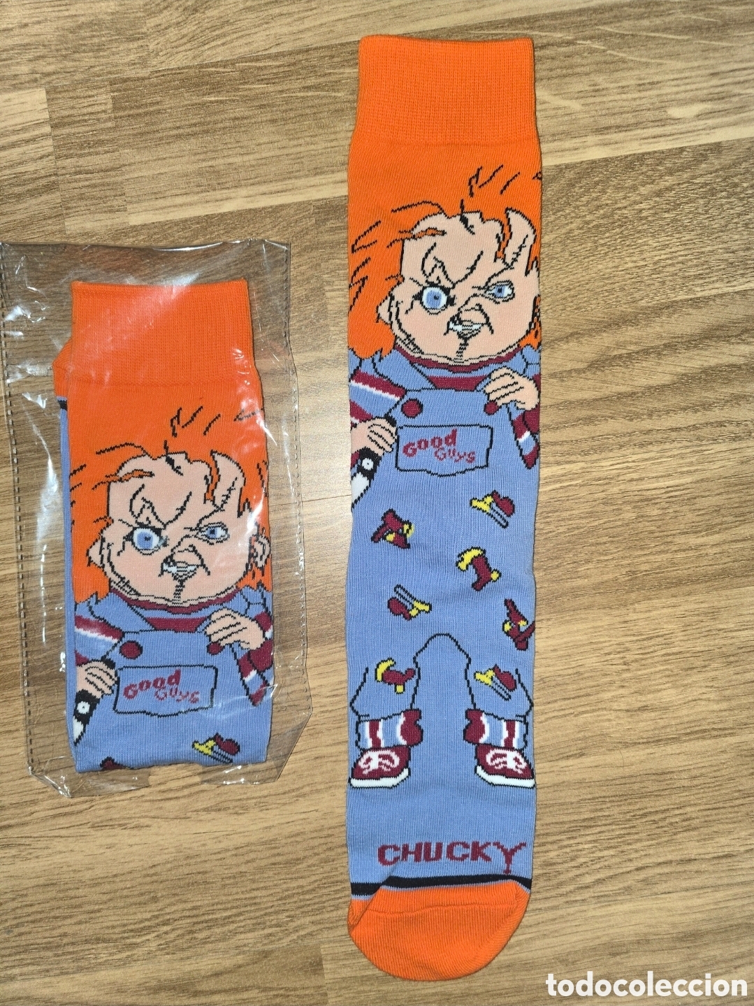 Coleccionismo: Calcetines Chucky mu&ntilde;eco diab&oacute;lico terror Halloween monstruos
