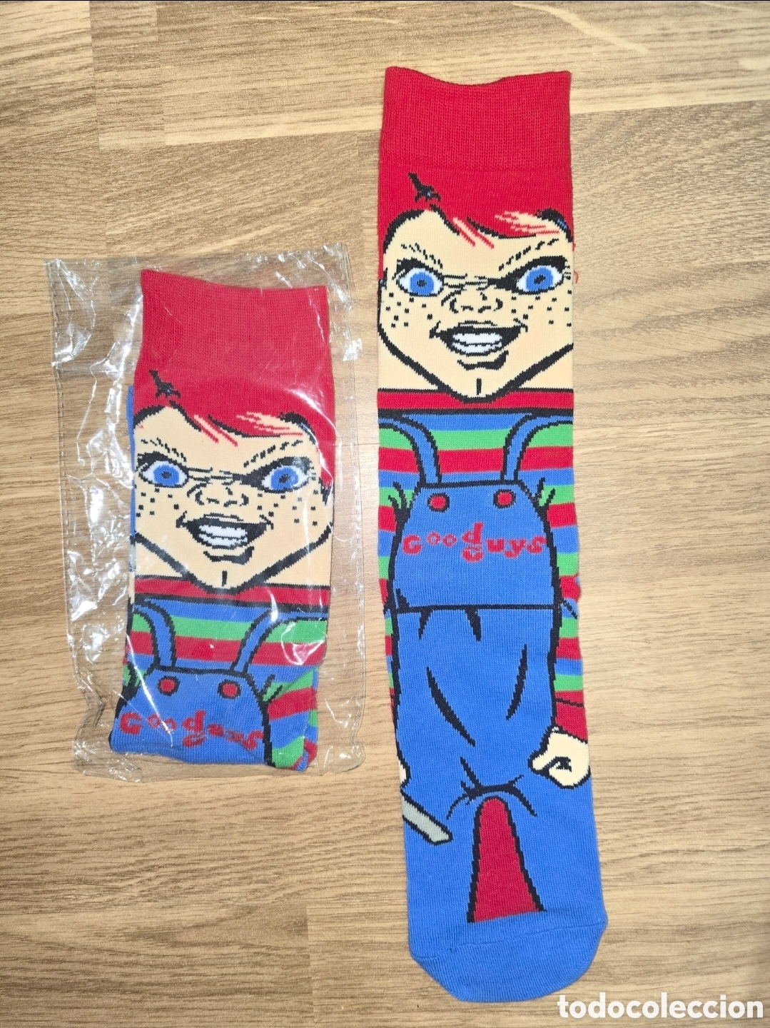Coleccionismo: Calcetines Chucky mu&ntilde;eco diab&oacute;lico terror Halloween monstruos