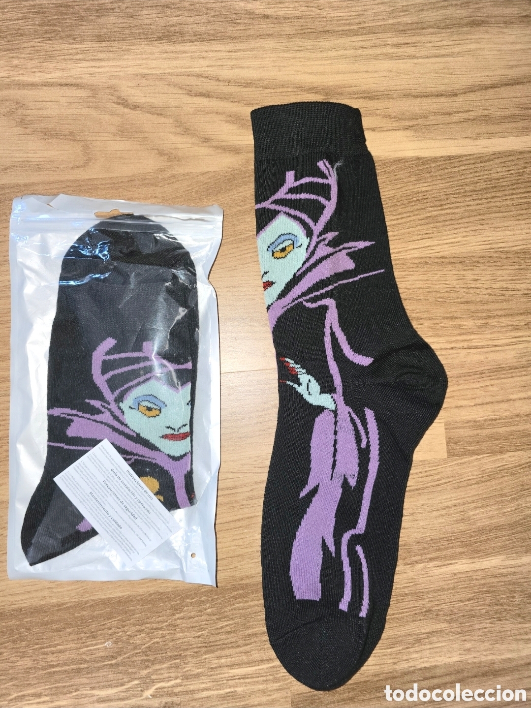 Coleccionismo: Calcetines Mal&eacute;fica villana Disney dibujos animados