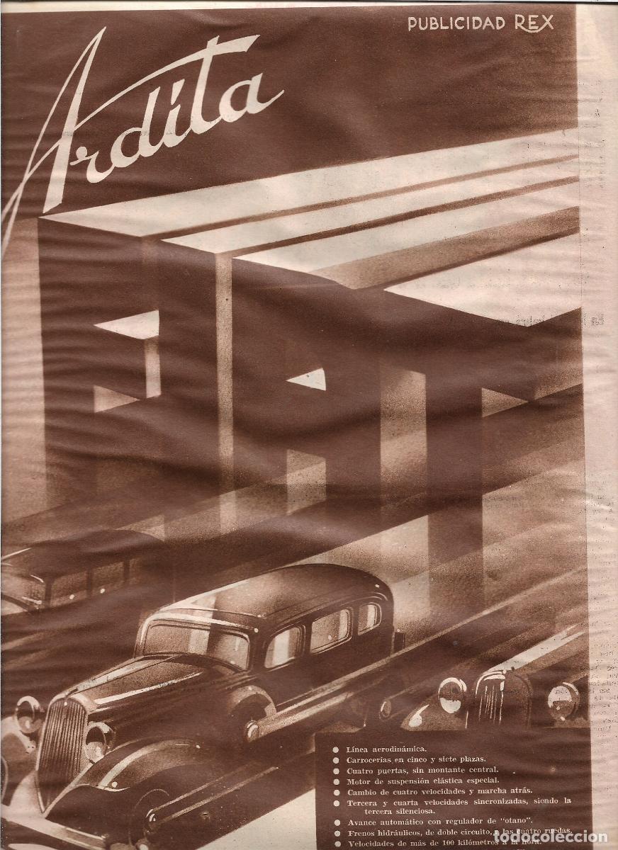 Coleccionismo: A&Ntilde;O 1933 RECORTE PRENSA PUBLICIDAD AUTOMOVIL COCHE FIAT ARDITA FIAT HISPANIA PUBLICIDAD REX
