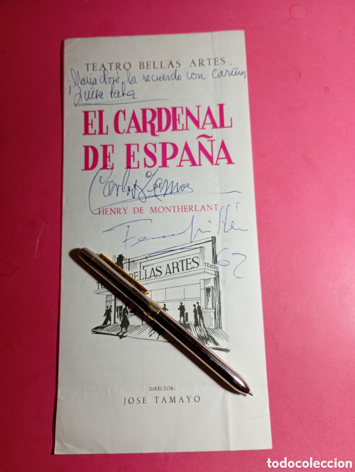 Coleccionismo: MADRID TEATRO BELLAS ARTES ''EL CARDENAL DE ESPA&Ntilde;A'' HENRY DE MONTHERLANT AUT&Oacute;GRAFOS ACTORES