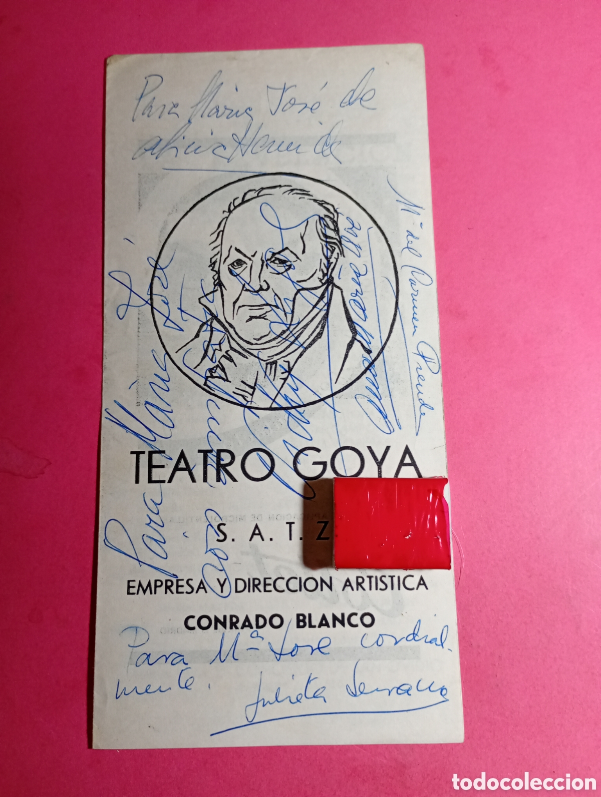 Coleccionismo: MADRID TEATRO GOYA 1962 ''LA REVELACI&Oacute;N'' DE REN&Eacute; JEAN CLOT - CON AUT&Oacute;GRAFOS DE LOS ACTORES