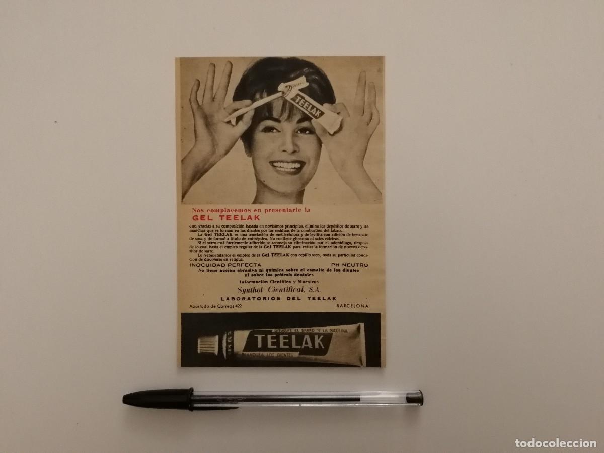 Coleccionismo: ANTIGUO ANUNCIO ACARTONADO -10*15- TEELACK DENTIFRICO -MEDICINA - PUBLICIDAD