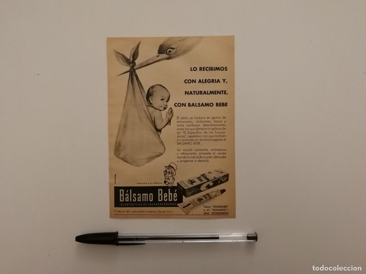 Coleccionismo: ANTIGUO ANUNCIO ACARTONADO -10*15- BALSAMO BEBE CREMA -MEDICINA - PUBLICIDAD