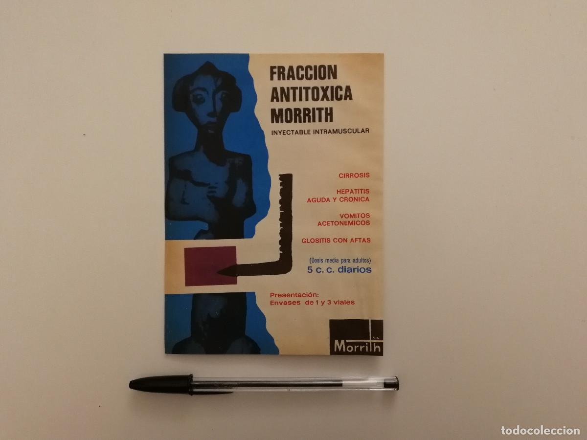 Coleccionismo: ANTIGUO ANUNCIO ENCARTONADO - FRACCION ANTITOXICA MORRITH HEPATITIS - MEDICINA - PUBLICIDAD A&Ntilde;OS 60