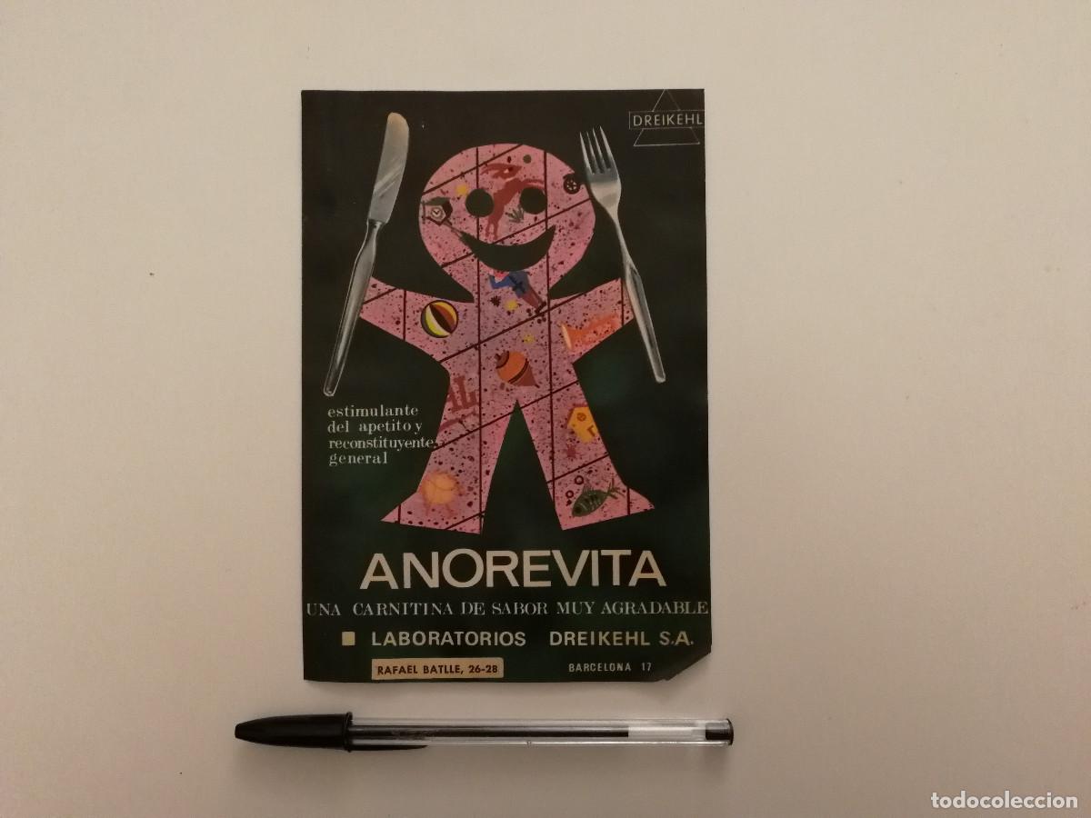 Coleccionismo: ANTIGUO ANUNCIO ENCARTONADO - ANOREVITA CARNITINA APETITO - MEDICINA - PUBLICIDAD A&Ntilde;OS 60
