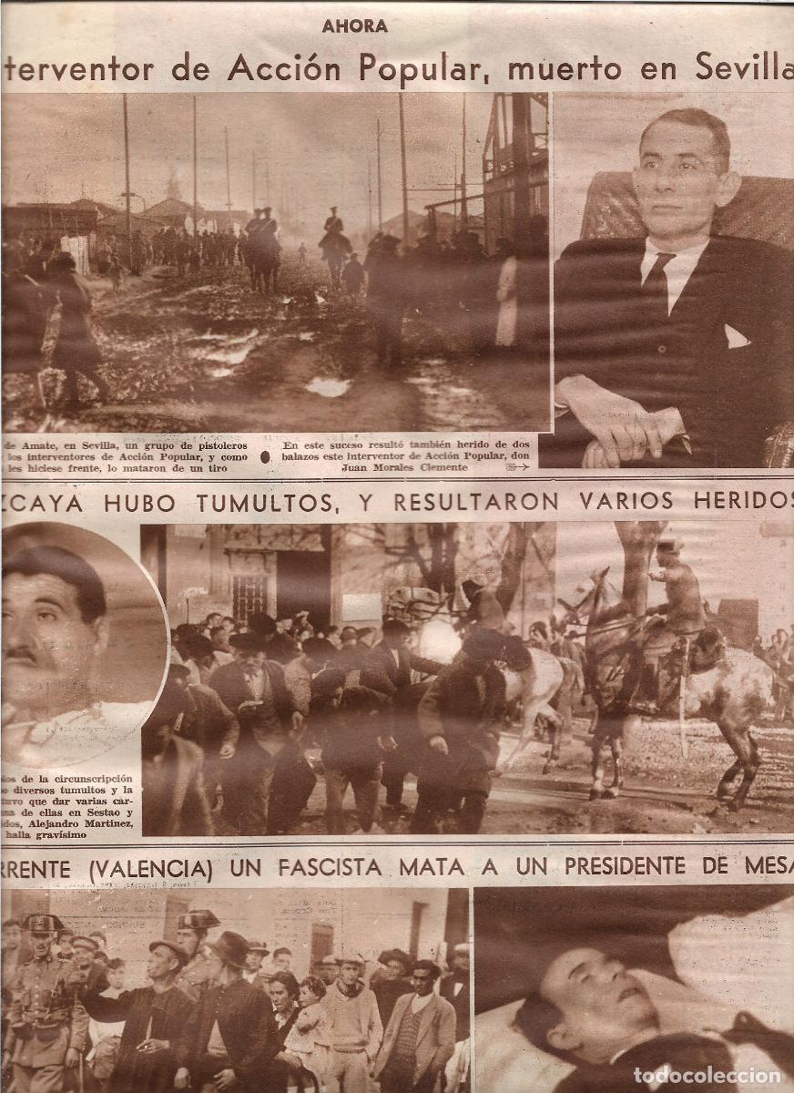 Coleccionismo: A&Ntilde;O 1933 RECORTE PRENSA ELECCIONES SESTAO VIZCAYA TUMULTOS HERIDOS ALEJANDRO MARTINEZ HERIDO GRAVE