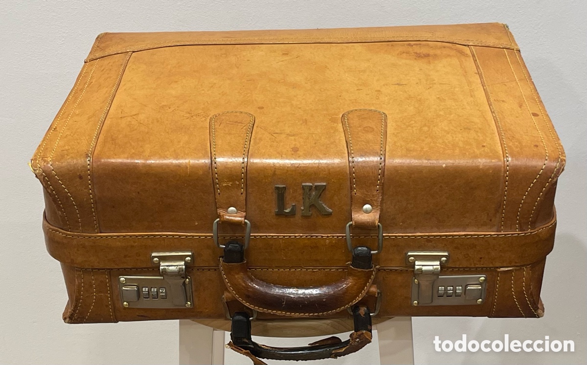 Coleccionismo: Antigua maleta.-neceser de viaje del futbolista del Barcelona, Ladislao Kubala.