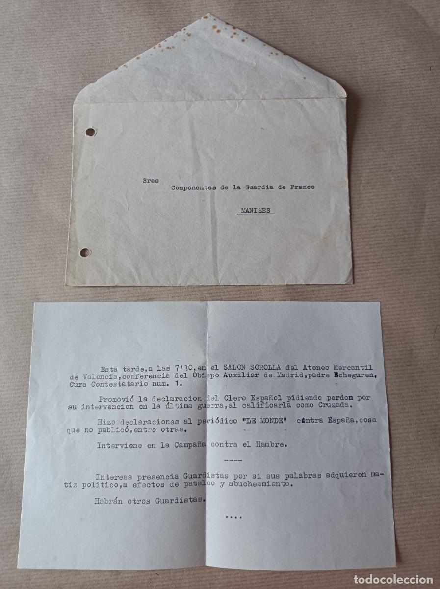 Coleccionismo: INFORMANDO A GUARDIA DE FRANCO OBISPO AUXILIAR DE MADRID PROMOVIENDO PERD&Oacute;N DEL CLERO EN LA GUERRA