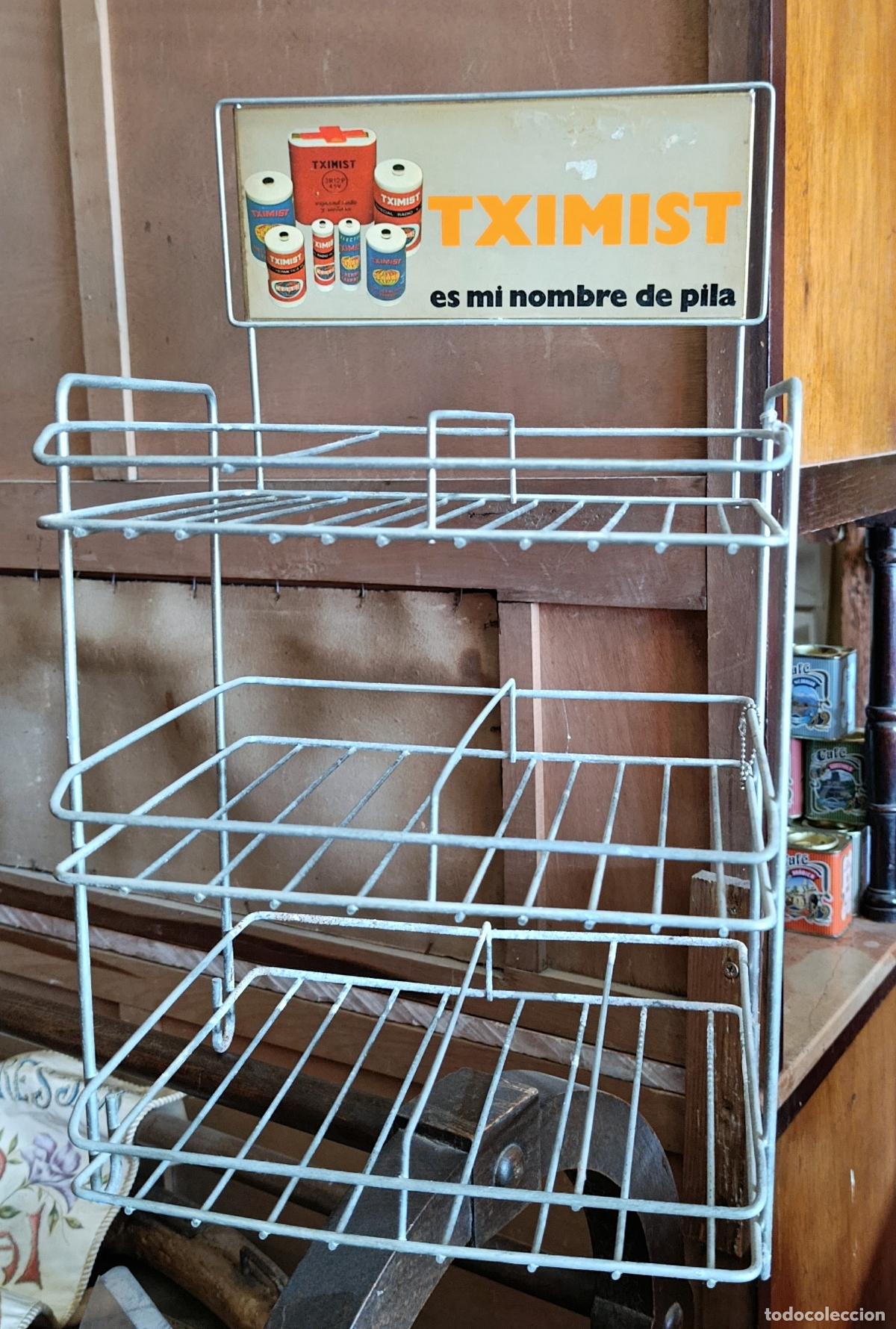 Coleccionismo: EXPOSITOR DE MOSTRADOR PARA PILAS. TXIMIST, ES MI NOMBRE DE PILA