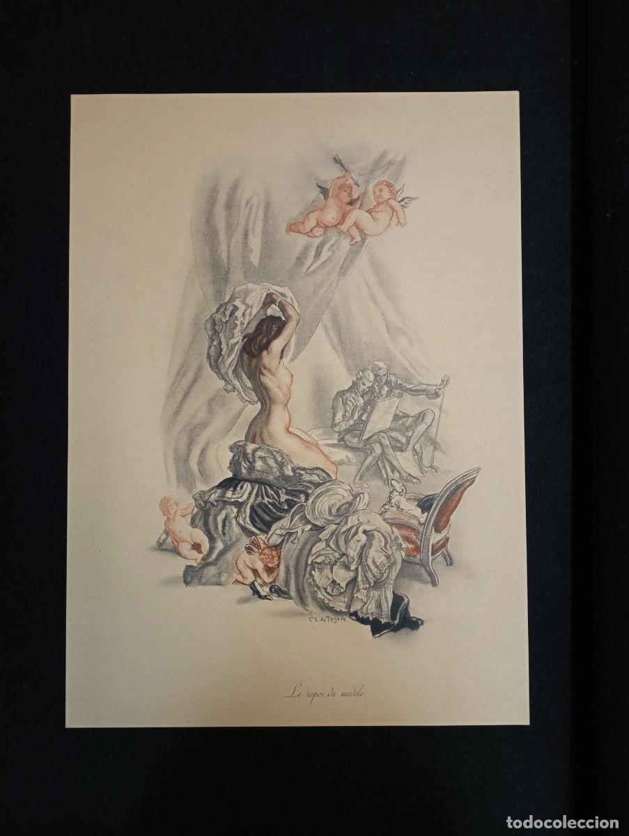 Coleccionismo: Le Repos du mod&egrave;le (El descanso de la modelo). C. S&aacute;enz de Tejada. Med. S. XX.