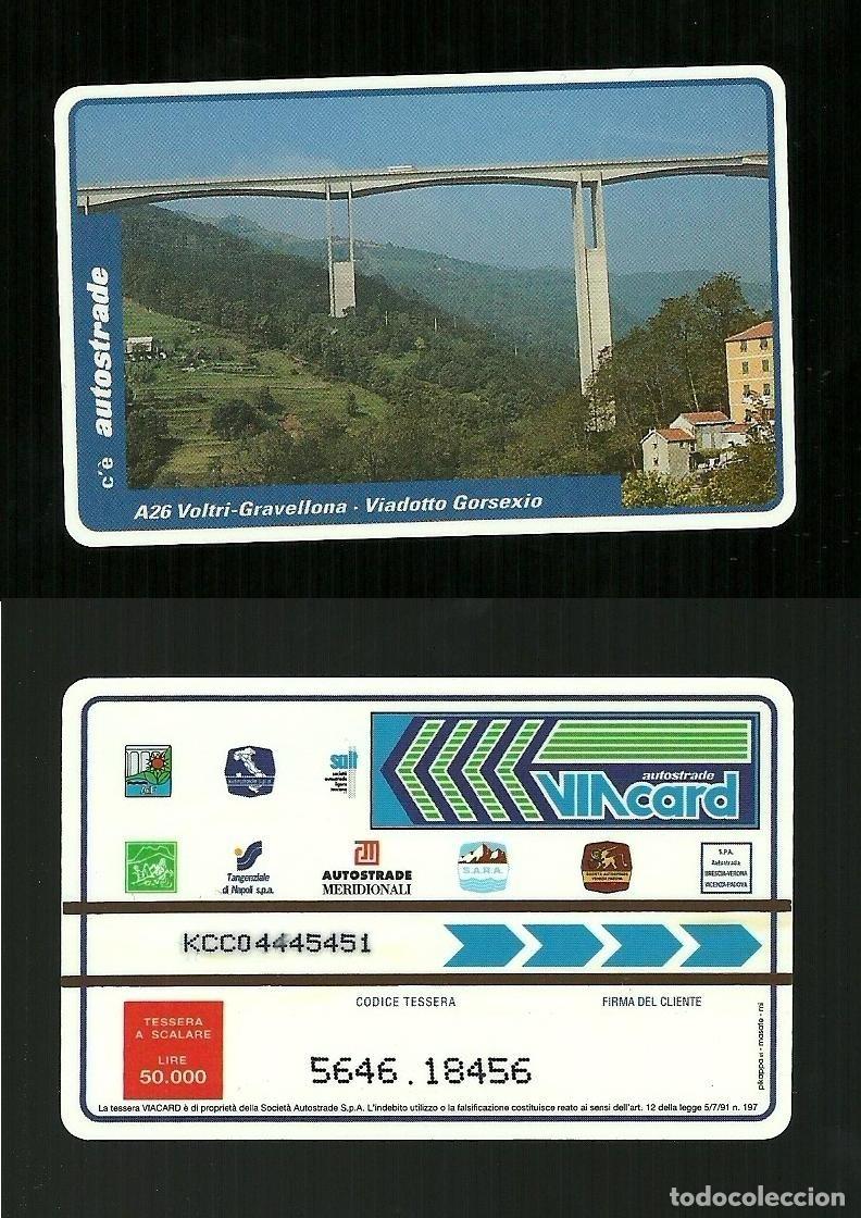 Coleccionismo: N. 151 Cat. Viacard - A26 Voltri-Gravellona Viadotto Gorsexio da lire 50.000 Pkappa