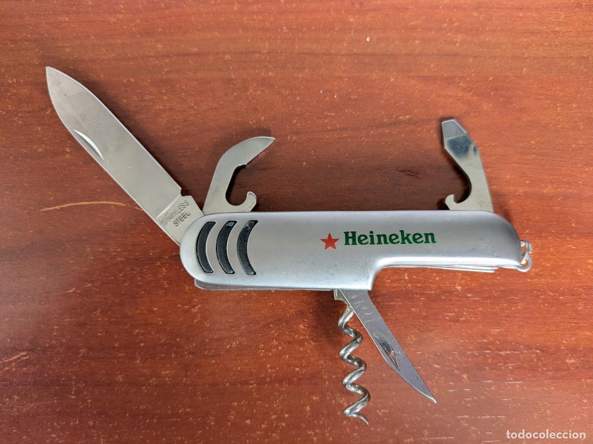 Coleccionismo: Antigua navaja suiza. Publicidad Cerveza Heineken. A&ntilde;os 90.