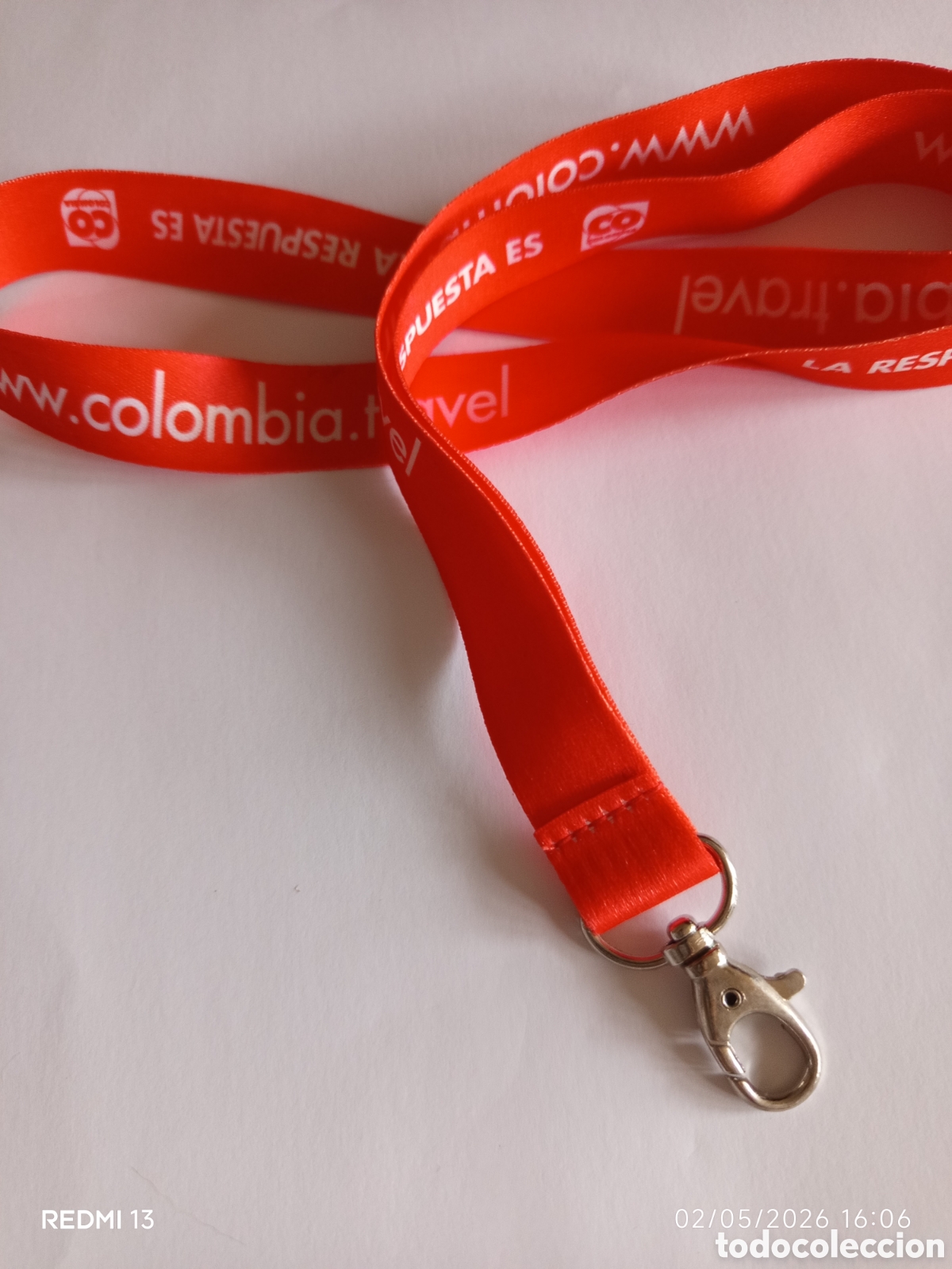 Coleccionismo: Cinta colgante Colombia.Travel